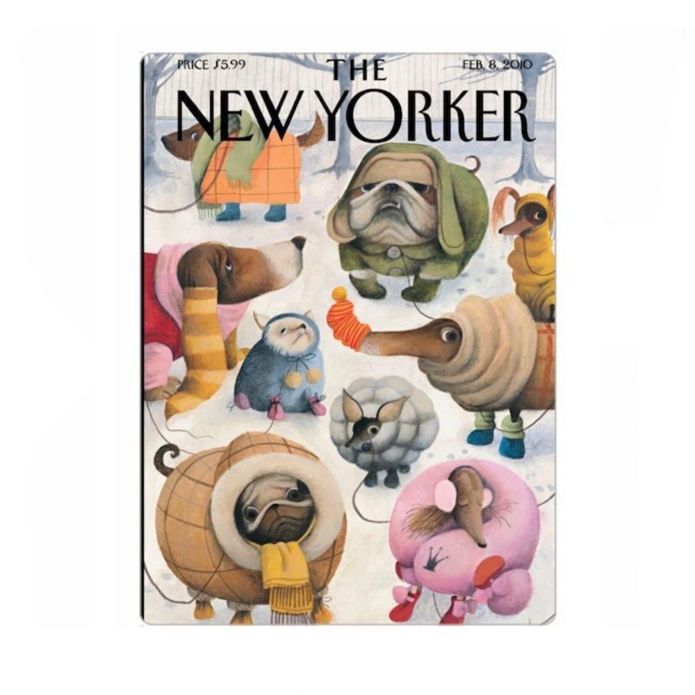 New Yorker Baby it’s Cold Outside Dog Magnet